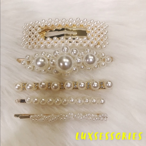 Accessories - Pearl Hair Pin Clip Set of 5